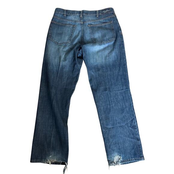 Calvin Klein Mens Straight Leg Jeans Size 36 Distressed Hem 100 Percent Cotton - Picture 7 of 8